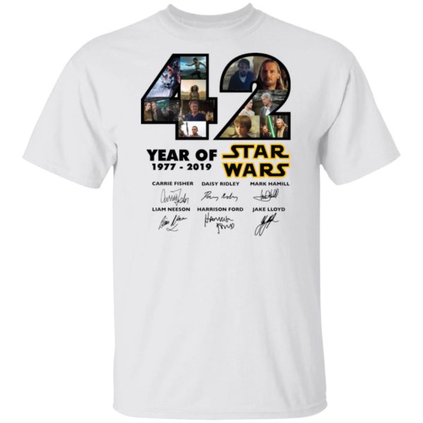 42 Years Of Star Wars 1977 2019 Signatures Shirt