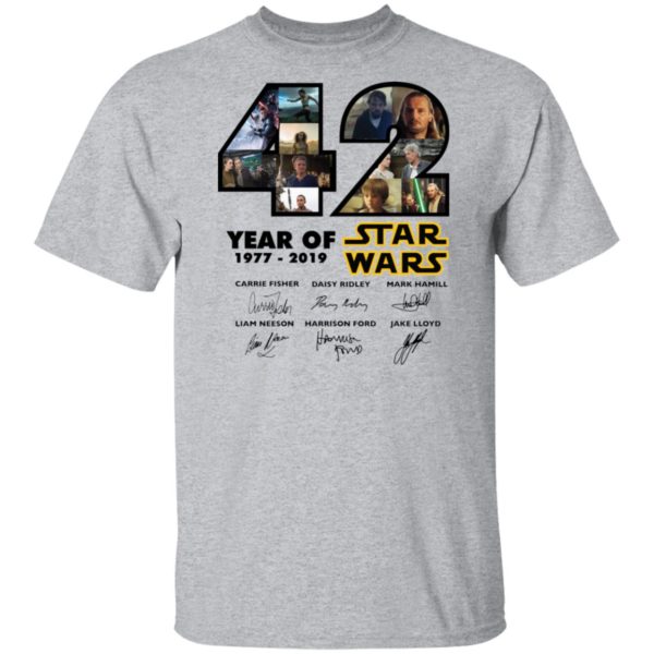 42 Years Of Star Wars 1977 2019 Signatures Shirt