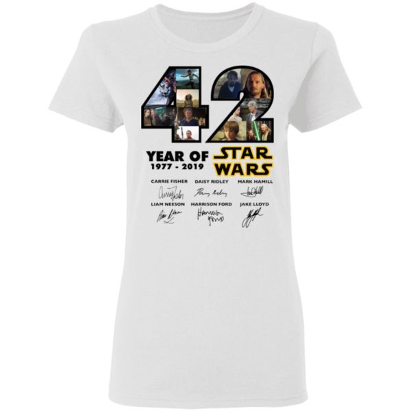 42 Years Of Star Wars 1977 2019 Signatures Shirt