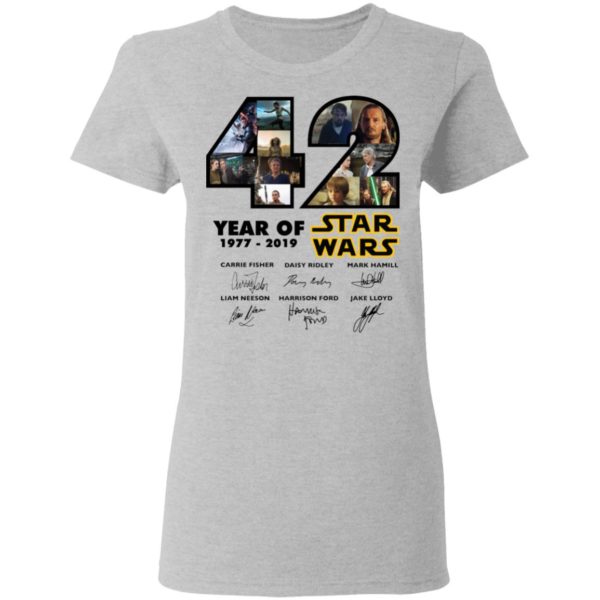 42 Years Of Star Wars 1977 2019 Signatures Shirt