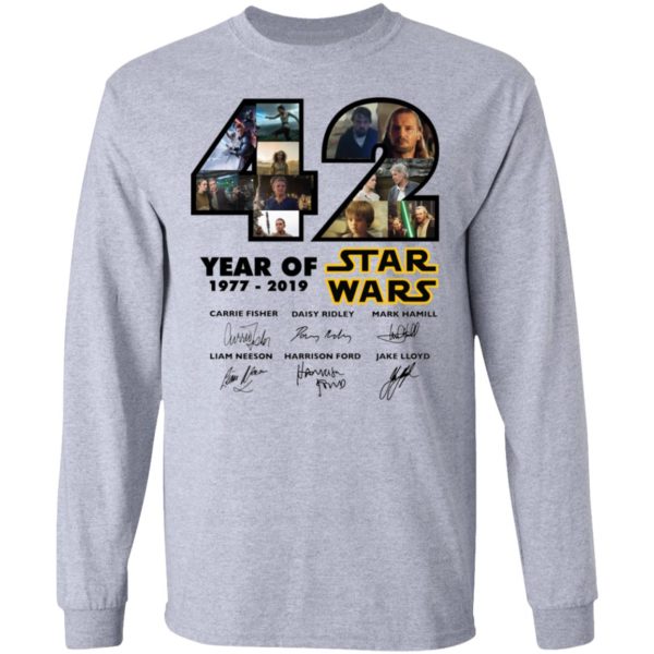 42 Years Of Star Wars 1977 2019 Signatures Shirt