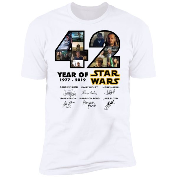 42 Years Of Star Wars 1977 2019 Signatures Shirt