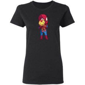 Baby Spider man Hug Iron Man Shirt