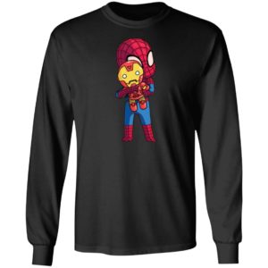 Baby Spider man Hug Iron Man Shirt