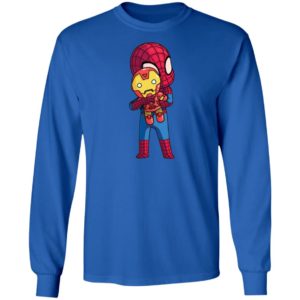 Baby Spider man Hug Iron Man Shirt