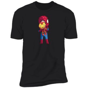 Baby Spider man Hug Iron Man Shirt