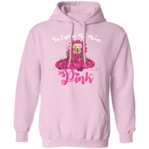 In October We Wear Pink Breast Cancer Awareness Golden Retriever Pink Pumpkin Shirt image In October We Wear Pink Breast Cancer Awareness Golden Retriever Pink Pumpkin Shirt
