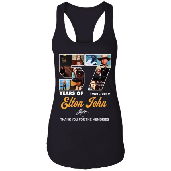 57 Years Of 1962 2019 Elton John Thank You For The Memories Shirt