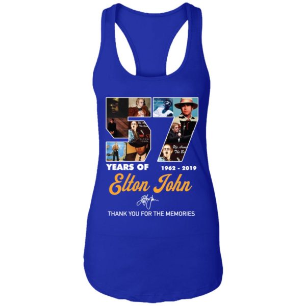 57 Years Of 1962 2019 Elton John Thank You For The Memories Shirt