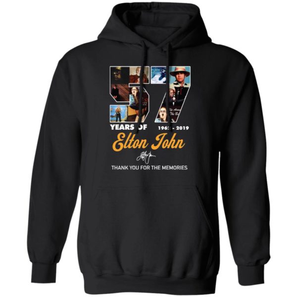 57 Years Of 1962 2019 Elton John Thank You For The Memories Shirt