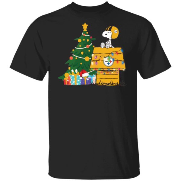 Snoopy House & Steelers Football Team Christmas Shirt