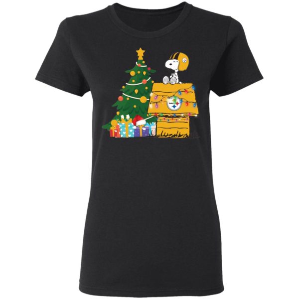 Snoopy House & Steelers Football Team Christmas Shirt