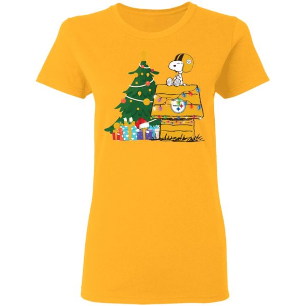 Snoopy House & Steelers Football Team Christmas Shirt