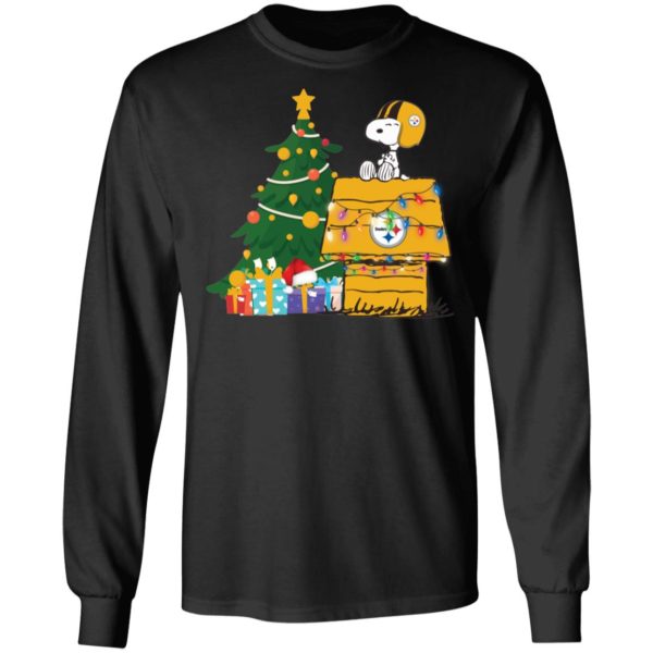 Snoopy House & Steelers Football Team Christmas Shirt