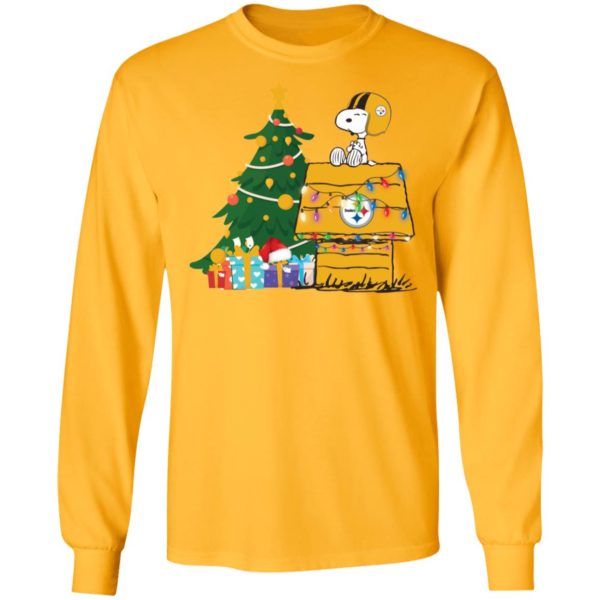 Snoopy House & Steelers Football Team Christmas Shirt