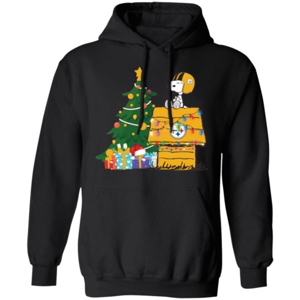 Snoopy House & Steelers Football Team Christmas Shirt