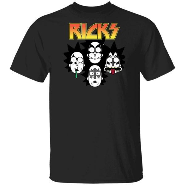 Ricks Kiss Band Heavy Metal Rick And Morty Shirt