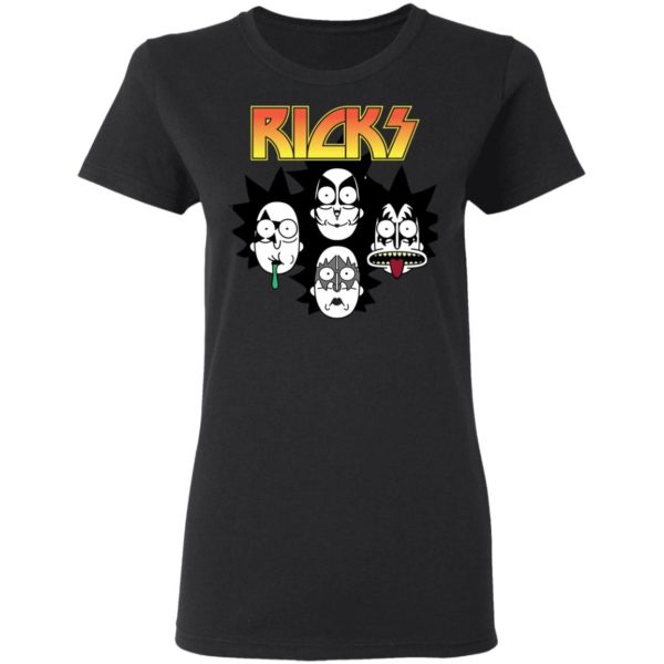 Ricks Kiss Band Heavy Metal Rick And Morty Shirt