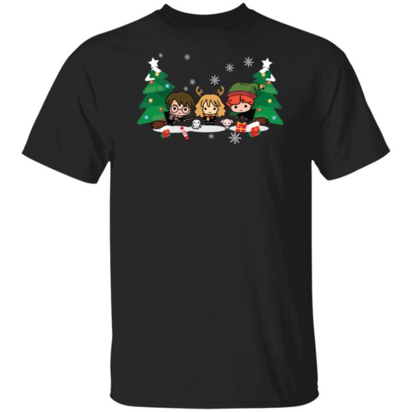 Christmas In Hogwarts Chibi Harry Potter Shirt