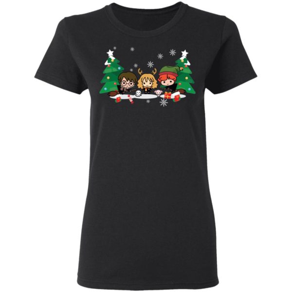 Christmas In Hogwarts Chibi Harry Potter Shirt