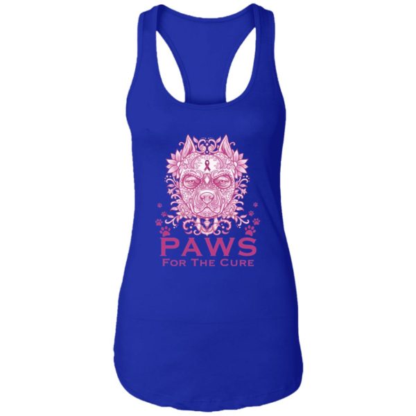 Pitbull Paws For The Cure Breast Cancer Awareness Shirt