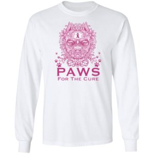 Pitbull Paws For The Cure Breast Cancer Awareness Shirt