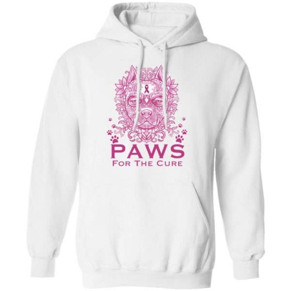 Pitbull Paws For The Cure Breast Cancer Awareness Shirt