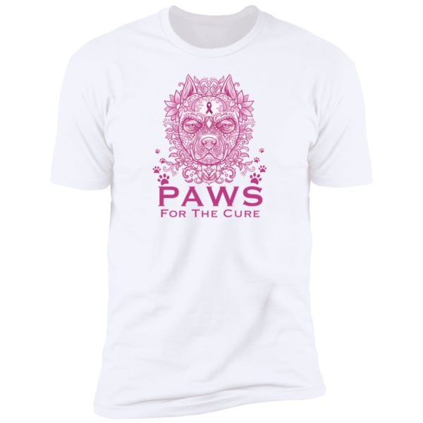 Pitbull Paws For The Cure Breast Cancer Awareness Shirt