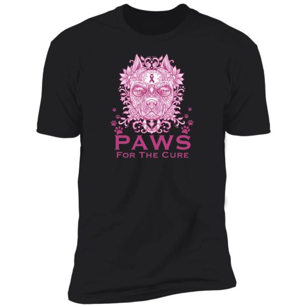 Pitbull Paws For The Cure Breast Cancer Awareness Shirt