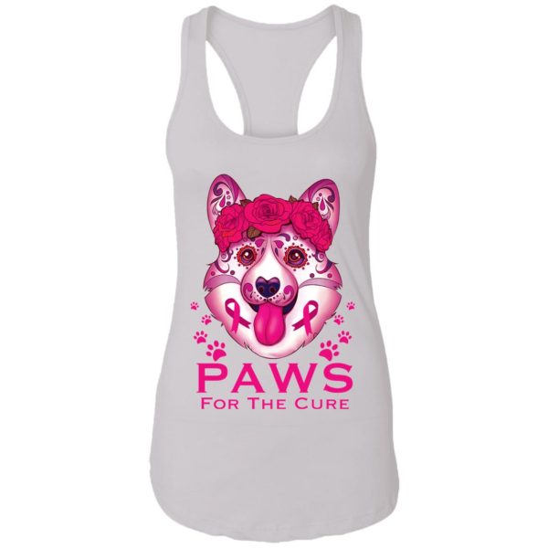 Corgi Paws For The Cure Breast Cancer Awareness Shirt