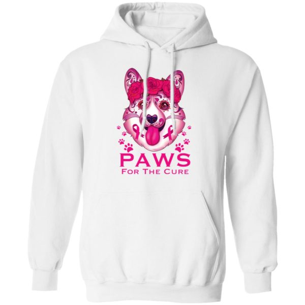 Corgi Paws For The Cure Breast Cancer Awareness Shirt