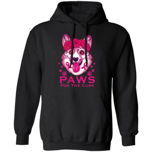 Corgi Paws For The Cure Breast Cancer Awareness Shirt