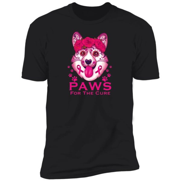 Corgi Paws For The Cure Breast Cancer Awareness Shirt