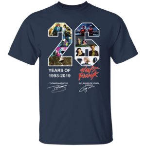 26 Years of Daft Punk Thomas Bangalter Guy Manuel De Homem Christo Signatures Shirt