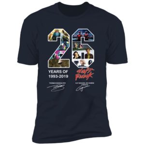 26 Years of Daft Punk Thomas Bangalter Guy Manuel De Homem Christo Signatures Shirt