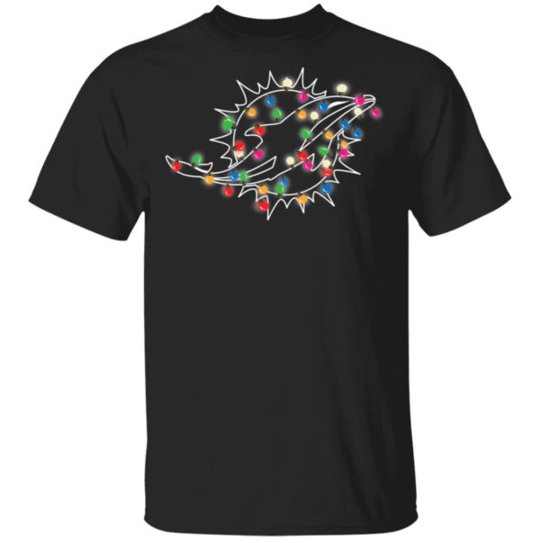 Miami Dolphins In The Christmas Lights Shirt