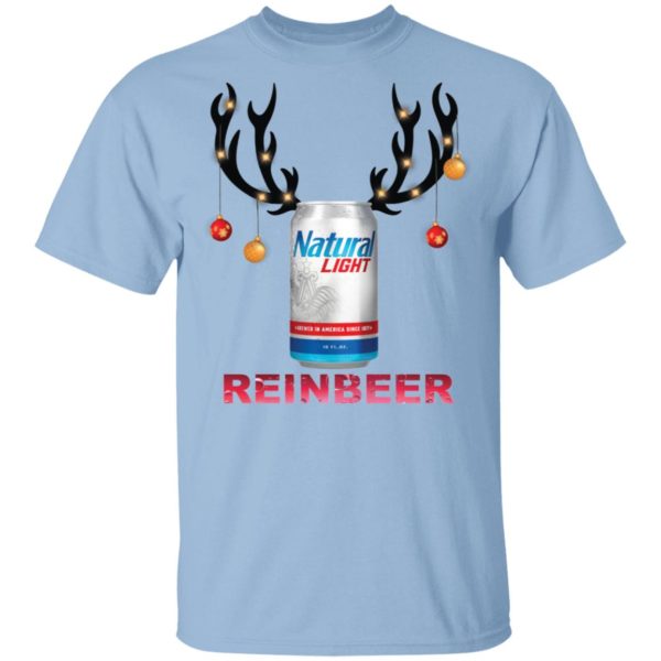 Natural Light Reinbeer Funny Beer Reindeer Christmas Shirt