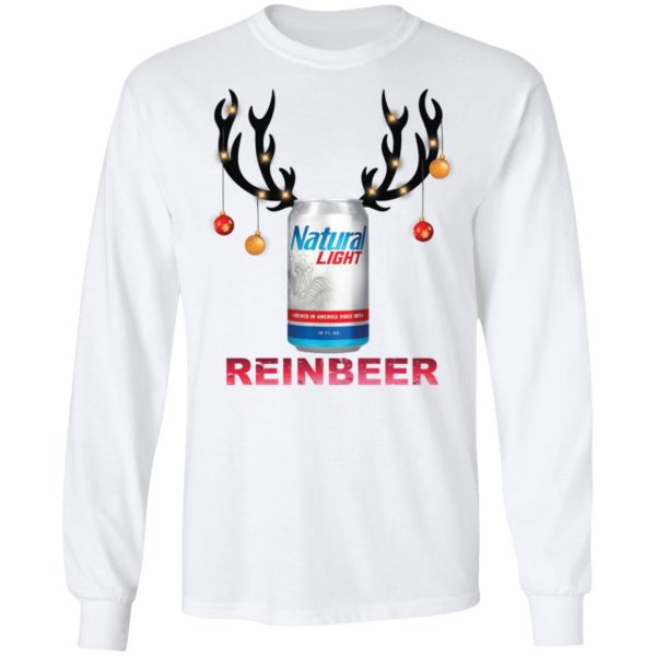 Natural Light Reinbeer Funny Beer Reindeer Christmas Shirt