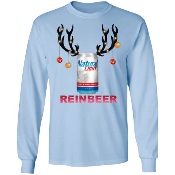 Natural Light Reinbeer Funny Beer Reindeer Christmas Shirt