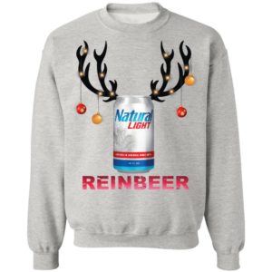 Natural Light Reinbeer Funny Beer Reindeer Christmas Shirt