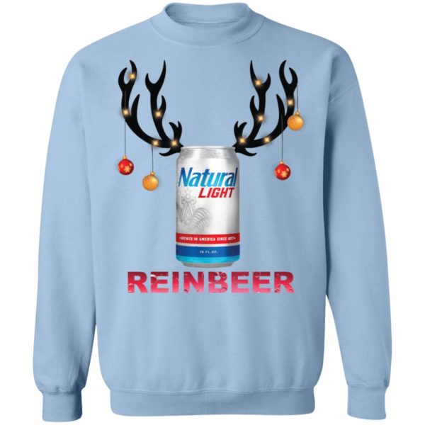 Natural Light Reinbeer Funny Beer Reindeer Christmas Shirt