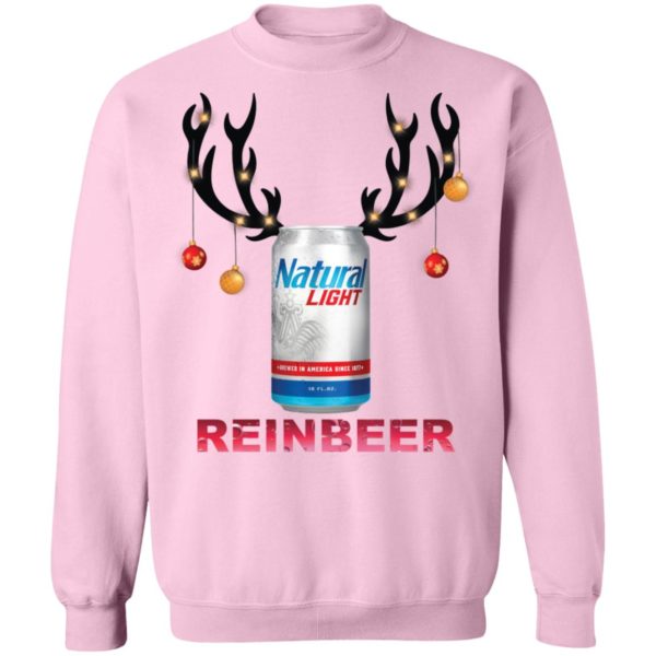 Natural Light Reinbeer Funny Beer Reindeer Christmas Shirt