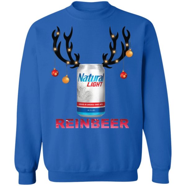 Natural Light Reinbeer Funny Beer Reindeer Christmas Shirt