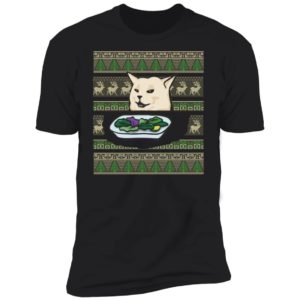 Cat Woman Yelling At Cat Christmas Shirt