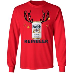 Modelo Reinbeer Funny Beer Reindeer Christmas Shirt