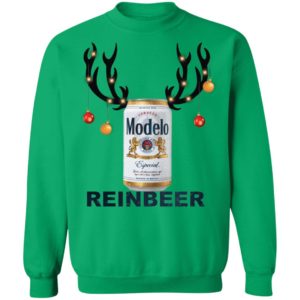 Modelo Reinbeer Funny Beer Reindeer Christmas Shirt