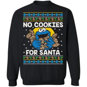 Cookie Monster No Cookies For Santa Christmas Sweater