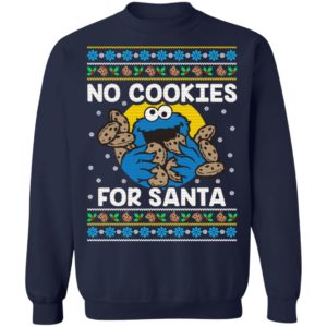 Cookie Monster No Cookies For Santa Christmas Sweater