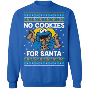 Cookie Monster No Cookies For Santa Christmas Sweater