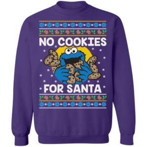 Cookie Monster No Cookies For Santa Christmas Sweater